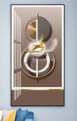 Ảnh gốc file in lụa File tranh hiện đại pha lê gương KF93033 chi tiết