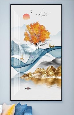 File ảnh File tranh hiện đại pha lê gương KF93038 (gốc) in decal dán tường