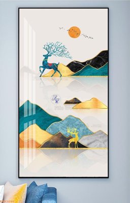 File gốc File tranh hiện đại pha lê gương KF93045 (phong cách) cổ điển