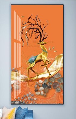 File in trần File tranh hiện đại pha lê gương KF93115 (bản gốc) bầu trời