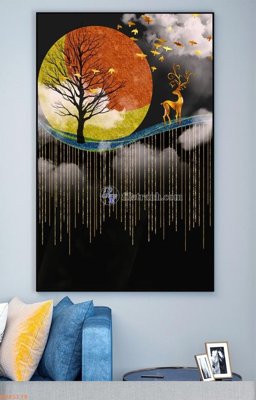 Ảnh mô tả file gốc in mica File tranh hiện đại pha lê gương KF93178