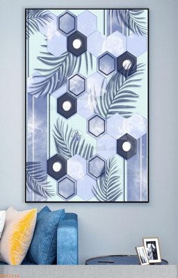 Download file gốc File tranh hiện đại pha lê gương KF93214 (in mica) trong suốt