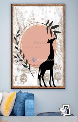 Ảnh mô tả file gốc in mica File tranh hiện đại pha lê gương KF93218