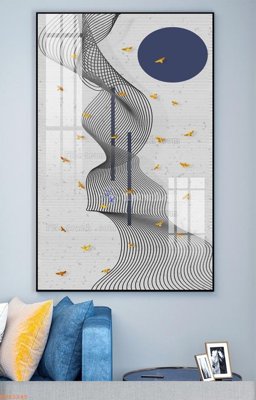 File in trần File tranh hiện đại pha lê gương KF93245 (file gốc) xuyên sáng