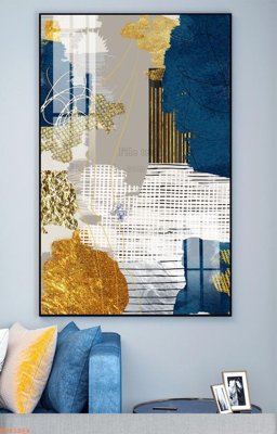 File in lụa File tranh hiện đại pha lê gương KF93264 (phong cảnh) File tranh hiện đại pha lê gương KF93264