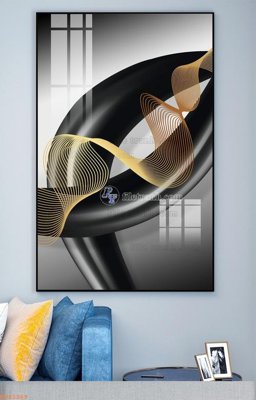 File gốc File tranh hiện đại pha lê gương KF93269 (in lụa) họa tiết 3D