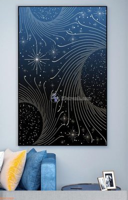 File in trần File tranh hiện đại pha lê gương KF93286 (bản gốc) 5D