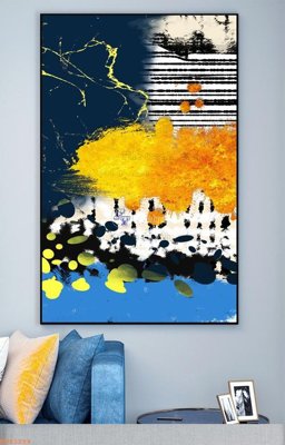 Download file gốc File tranh hiện đại pha lê gương KF93294 (in lụa) hoa lá