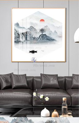 File ảnh File tranh hiện đại pha lê gương KF93325 (gốc) trang trí khách sạn