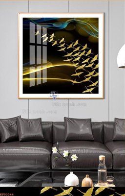 Tải file File tranh hiện đại pha lê gương KF93344 (gốc) chủ đề phong thủy