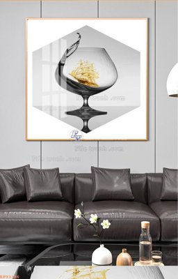 File PSD File tranh hiện đại pha lê gương KF93346 (nguyên gốc) chất lượng cao