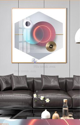 File in ấn File tranh hiện đại pha lê gương KF93361 chuyên nghiệp