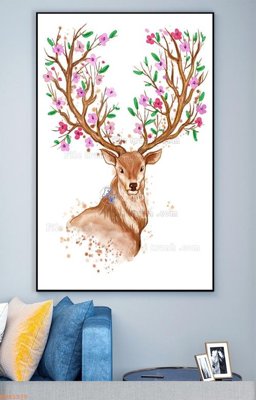 File tranh File tranh hiện đại pha lê gương KF93370 (gốc) chủ đề thiên nhiên