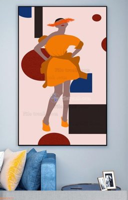 File in ấn File tranh hiện đại pha lê gương KF93371 chuyên nghiệp