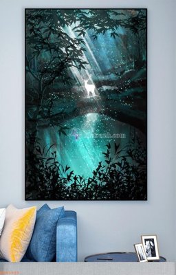 Tải file File tranh hiện đại pha lê gương KF93393 (gốc) làm file in ấn