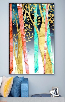 File tranh File tranh hiện đại pha lê gương KF93402 (bản gốc) in canvas