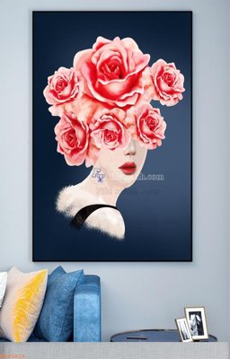 File tranh File tranh hiện đại pha lê gương KF93410 (gốc) chủ đề trẻ em