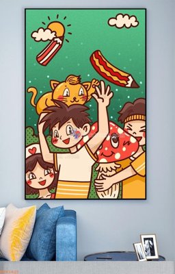 File gốc File tranh hiện đại pha lê gương KF93425 (in mica) trang trí