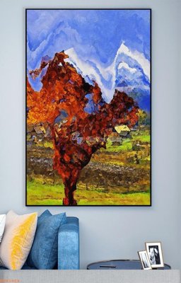 Hình ảnh file gốc File tranh hiện đại pha lê gương KF93464 cho in UV