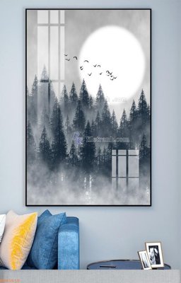 File gốc File tranh hiện đại pha lê gương KF93510 (in mica) làm quà tặng