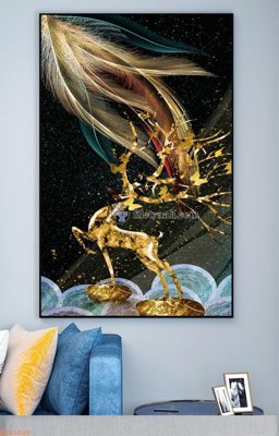 Download file gốc File tranh hiện đại pha lê gương KF93520 (in lụa) cao cấp