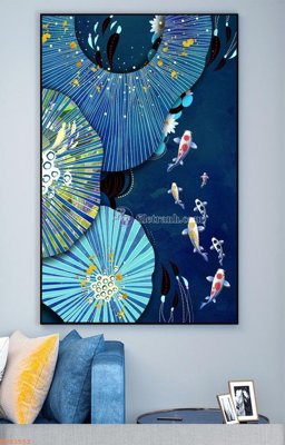 File PSD File tranh hiện đại pha lê gương KF93552 (bản gốc) cho nhà in