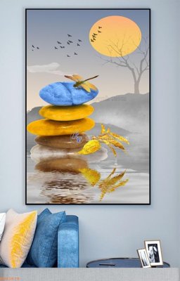 Download file gốc File tranh hiện đại pha lê gương KF93578 (in mica) trang trí