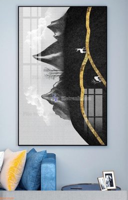 File gốc File tranh hiện đại pha lê gương KF93596 (PNG) nền trong suốt