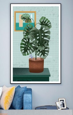 Chi tiết file ảnh File tranh hiện đại pha lê gương KF93627 sắc nét