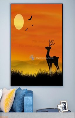 File gốc File tranh hiện đại pha lê gương KF93649 (phong cách) châu Âu