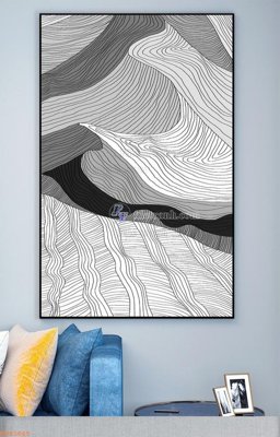 File gốc in tráng gương File tranh hiện đại pha lê gương KF93665 chi tiết