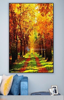 File in ấn File tranh hiện đại pha lê gương KF93713 chuyên nghiệp