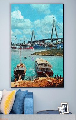 File gốc in mica File tranh hiện đại pha lê gương KF93766 chất lượng