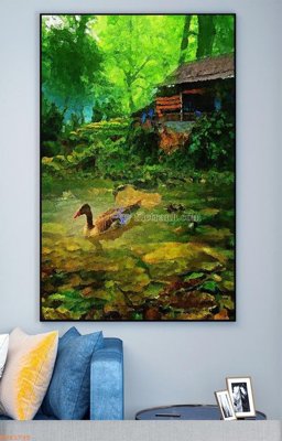 File tranh File tranh hiện đại pha lê gương KF93795 (bản gốc) in lụa 3D