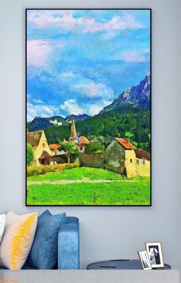 File tranh File tranh hiện đại pha lê gương KF93820 (bản gốc) in lụa 5D