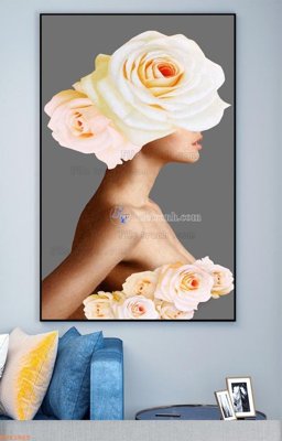 File gốc in ấn File tranh hiện đại pha lê gương KF93865 độ phân giải cao