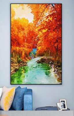 File tranh File tranh hiện đại pha lê gương KF93912 (bản gốc) in lụa dán tường