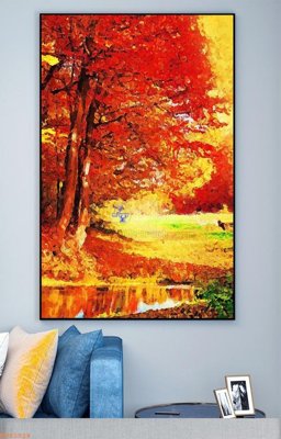 File gốc File tranh hiện đại pha lê gương KF93924 (PNG) không nền chất lượng