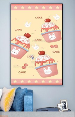 File tranh File tranh hiện đại pha lê gương KF93954 (bản gốc) treo quán cafe