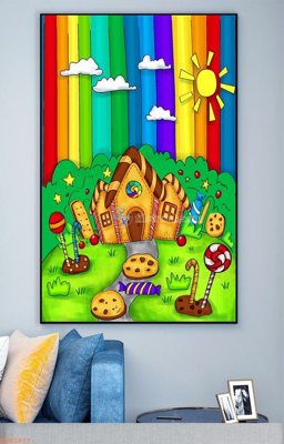 File tranh trang trí File tranh hiện đại pha lê gương KF93977 (file gốc)