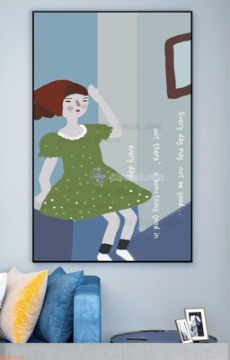 File gốc File tranh hiện đại pha lê gương KF94030 (in lụa) họa tiết 3D