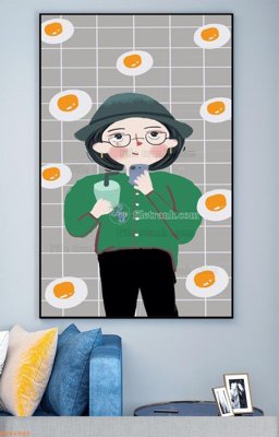 Hình ảnh file gốc in lụa File tranh hiện đại pha lê gương KF94045