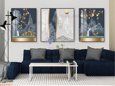 File gốc File tranh hiện đại pha lê gương KF94067 (ảnh chi tiết) để in ấn