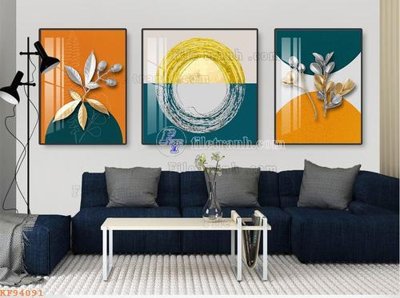 File tranh File tranh hiện đại pha lê gương KF94091 (gốc) chủ đề thành phố