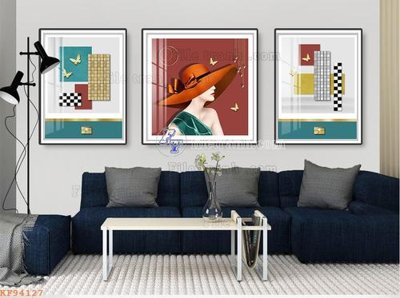 File in trần File tranh hiện đại pha lê gương KF94127 (file gốc) phong thủy