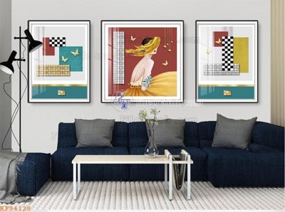 File tranh File tranh hiện đại pha lê gương KF94128 (gốc) in film