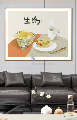 File in trần File tranh hiện đại pha lê gương KF94190 (bản gốc) bầu trời