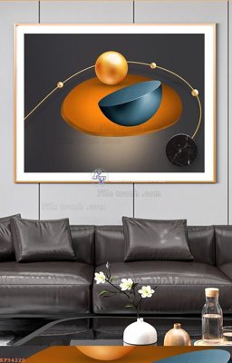 File PSD File tranh hiện đại pha lê gương KF94220 (bản gốc) đã tách nền