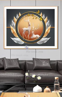 File in mica File tranh hiện đại pha lê gương KF94227 (ảnh gốc) đẹp