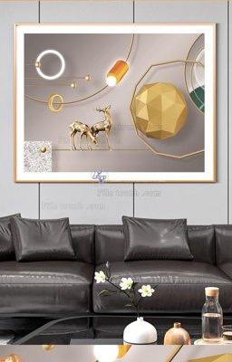 File gốc File tranh hiện đại pha lê gương KF94231 (trang trí) cho phòng khách